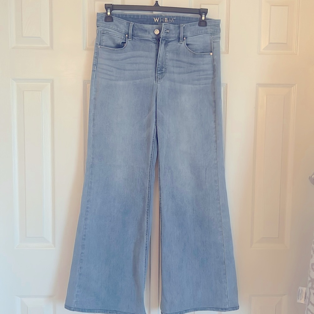 ***SOLD***WHBM wide leg high rise jeans